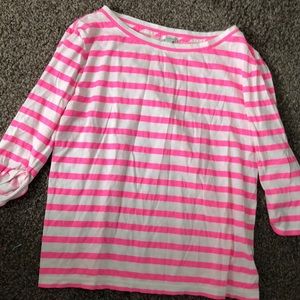 Pink and white shirt